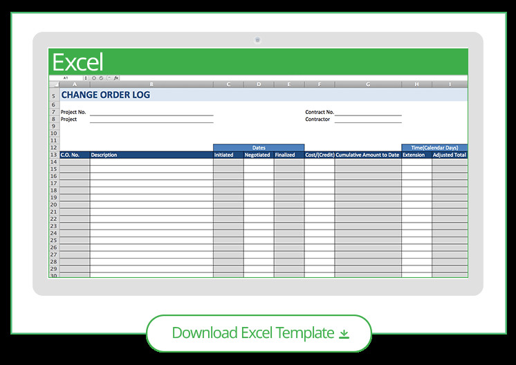 Construction Change order Template Excel Free Construction Project Management Templates In Excel
