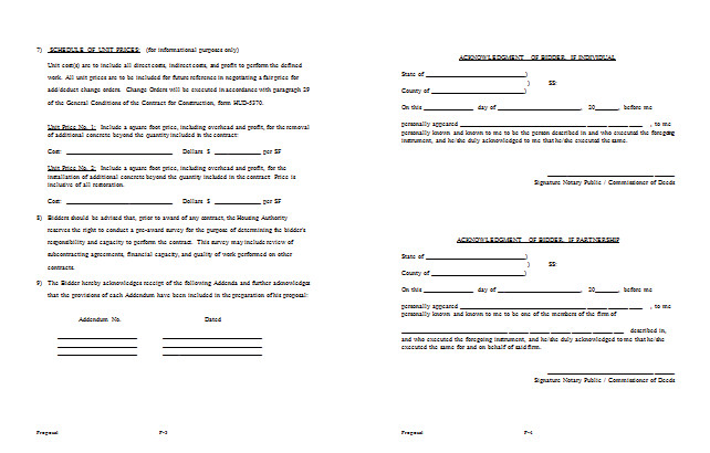 Construction Estimate Template Word Bid Proposal Template 6 Best Proposal Examples