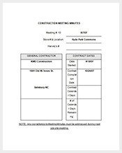 Construction Meeting Minutes Template Excel Meeting Minutes Template – 36 Free Word Excel Pdf