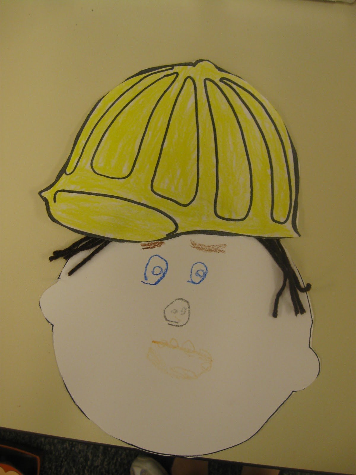 Construction Worker Hat Craft Keyes Kindergarten Munity Helpers