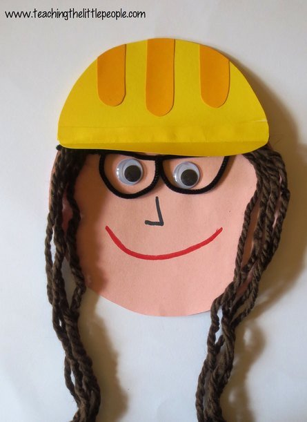 Construction Worker Hat Craft Munity Helpers In Preschool Teaching the Little People