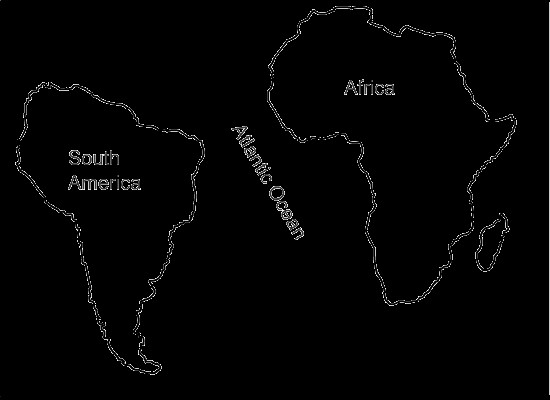 Continent Cutouts for Globe Continent Clipart Coloring Page Pencil and In Color