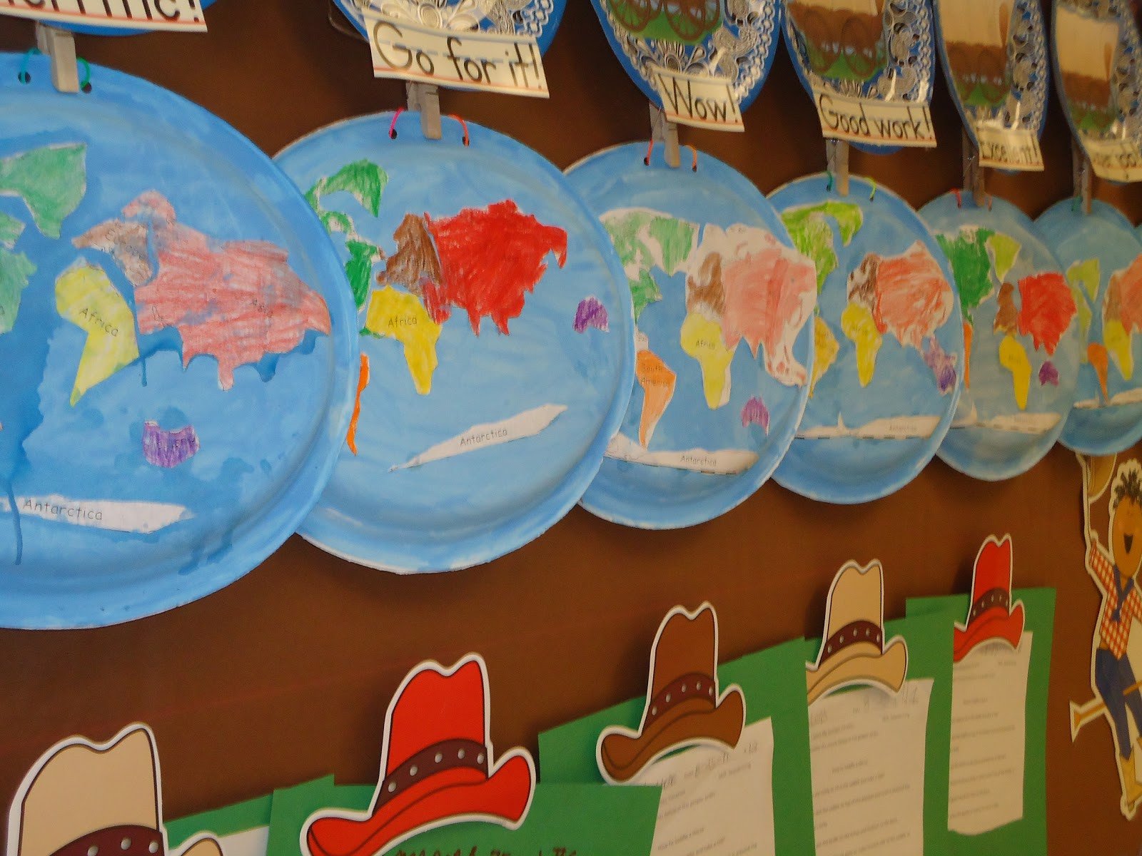 Continent Cutouts for Globe Literacy Minute Paper Plate Continents