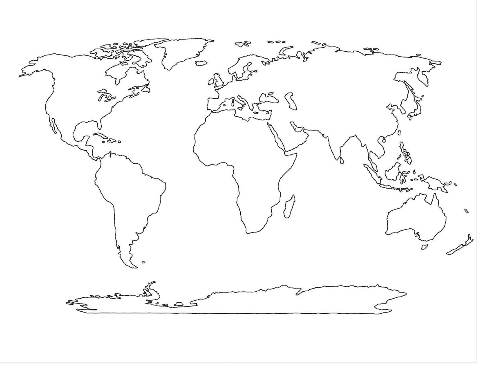 Continent Templates for Globe 38 Free Printable Blank Continent Maps