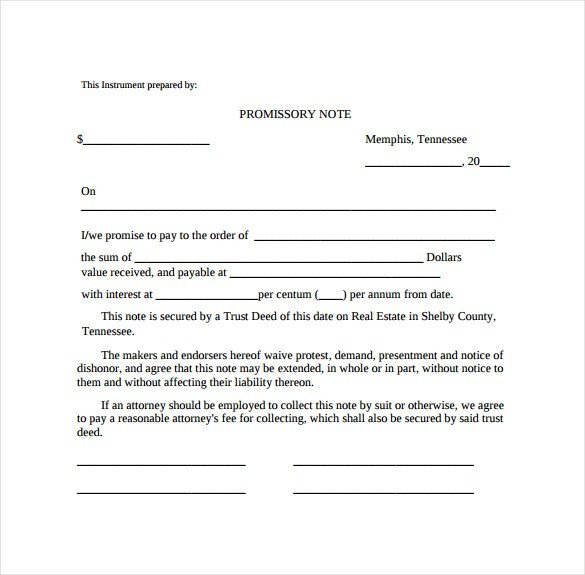 Convertible Promissory Note Template Free Promissory Note Template