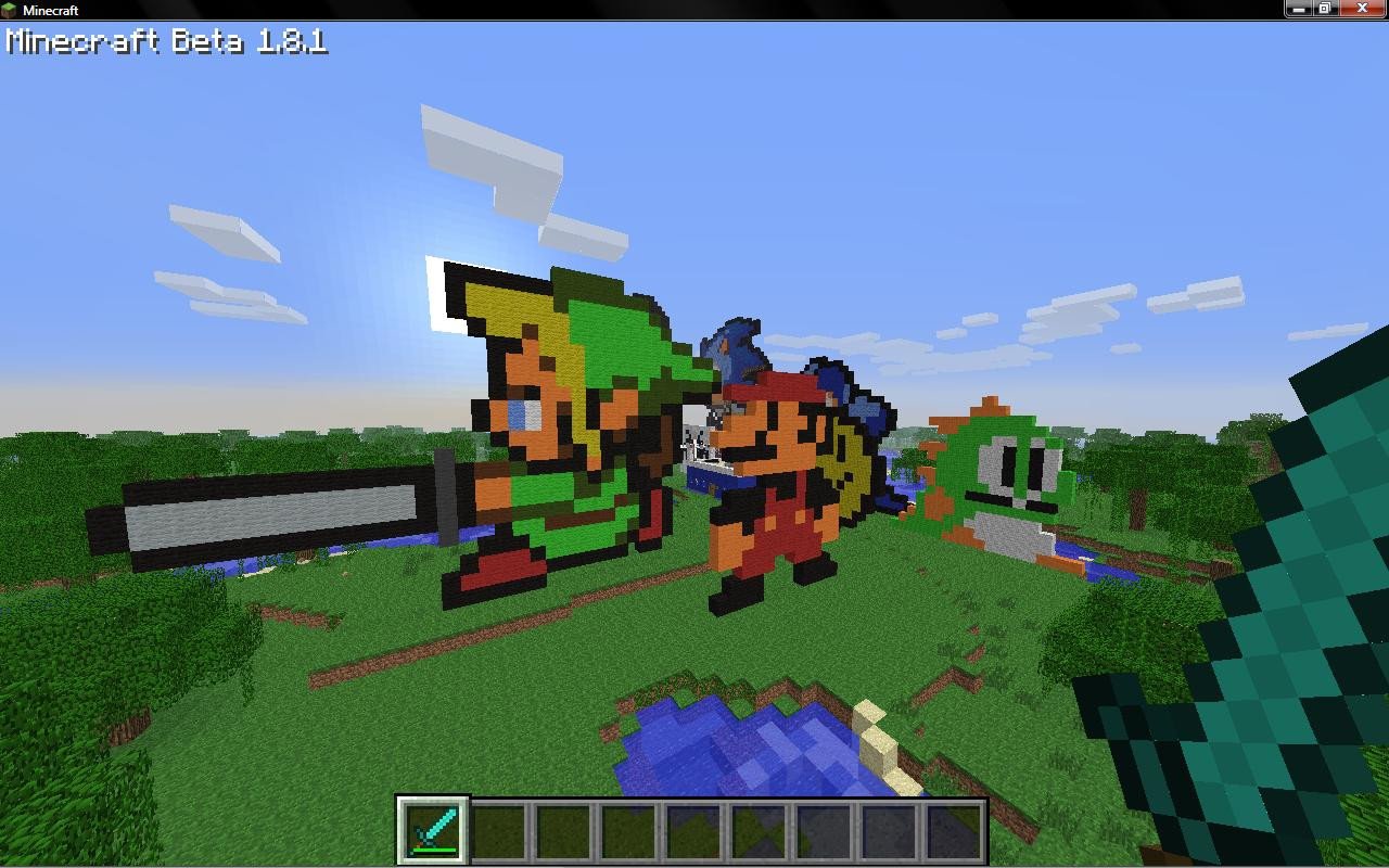 Cool Minecraft Pixel Arts Cool Pixel Art Minecraft Project