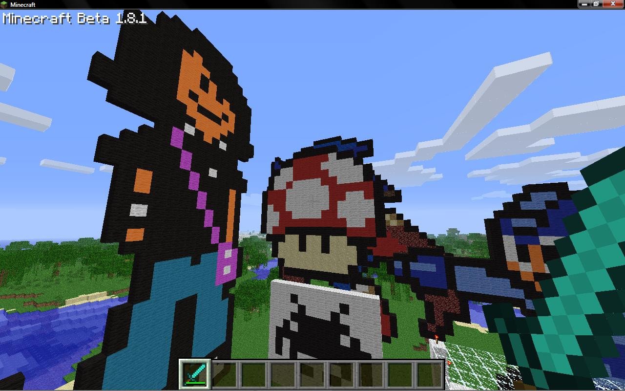 Cool Minecraft Pixel Arts Cool Pixel Art Minecraft Project
