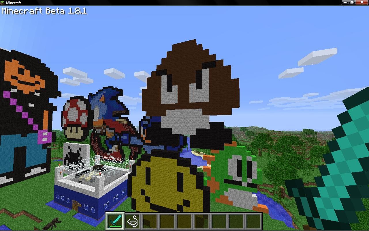 Cool Minecraft Pixel Arts Cool Pixel Art Minecraft Project
