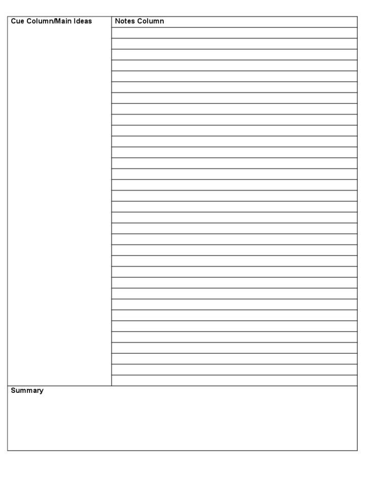 Cornell Notes Template Download Best 25 Cornell Notes Ideas On Pinterest