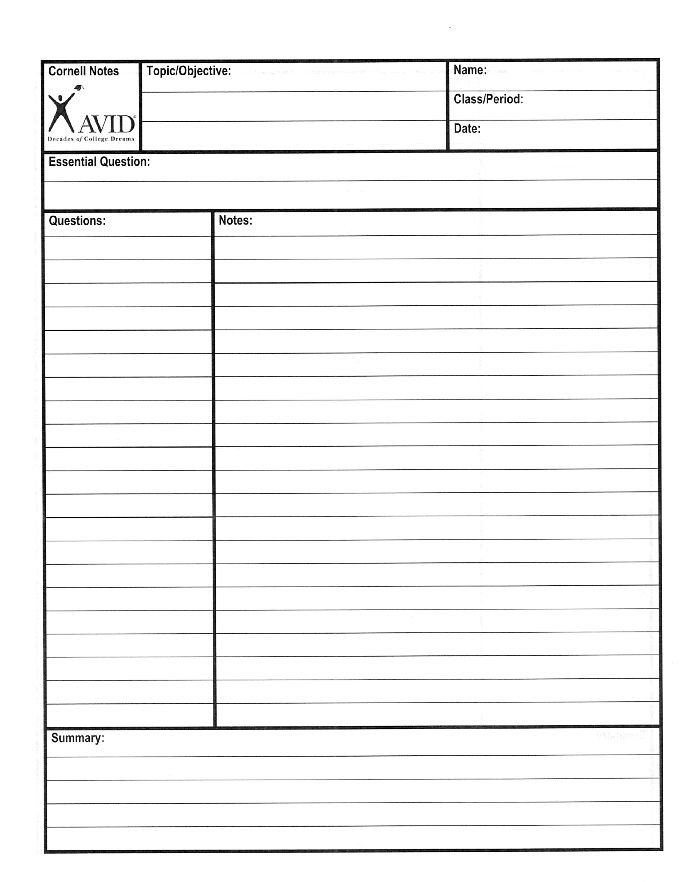 Cornell Notes Template Word Best 25 Cornell Notes Ideas On Pinterest