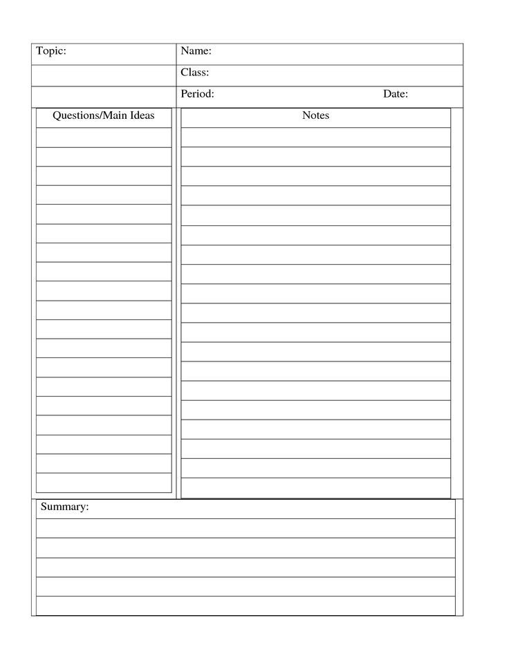 Cornell Notes Word Template Best 25 Notes Template Ideas On Pinterest