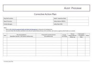 Corrective Action Plan Template 12 Employee Corrective Action Plan Examples Pdf Word