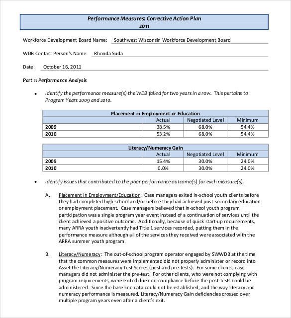 Corrective Action Plan Template Corrective Action Plan Template 22 Free Word Excel