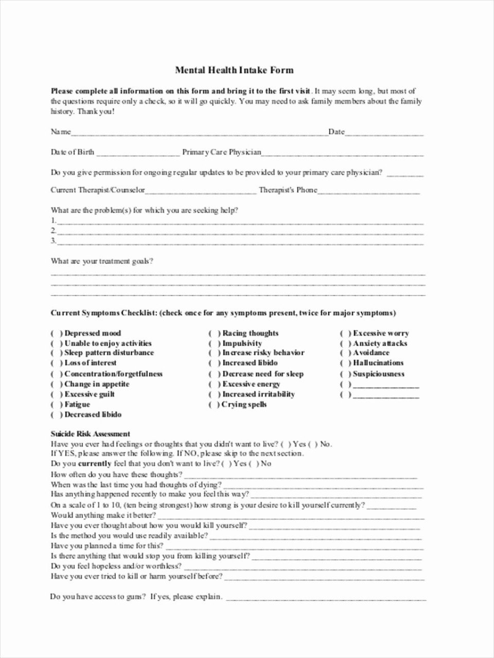Counseling Intake form Template 011 Template Ideas Counseling Intake form Elegant Body