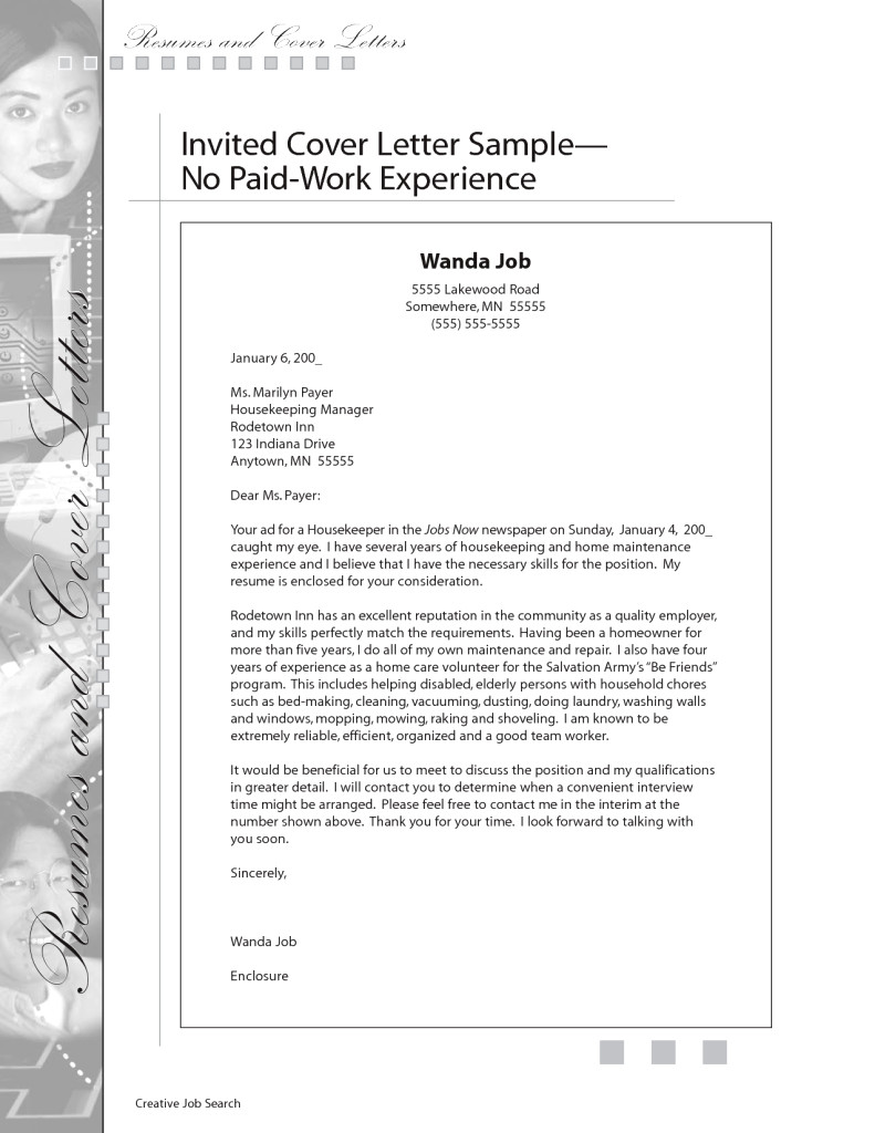 Cover Letter No Experience Sample Cover Letter for High School Student with No Work
