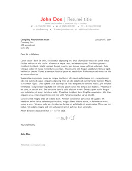 Cover Letter Template Latex Cover Letters Latex Line Latex Editor