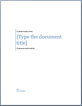 Cover Sheet Template Word Add A Cover Page to A Word Document