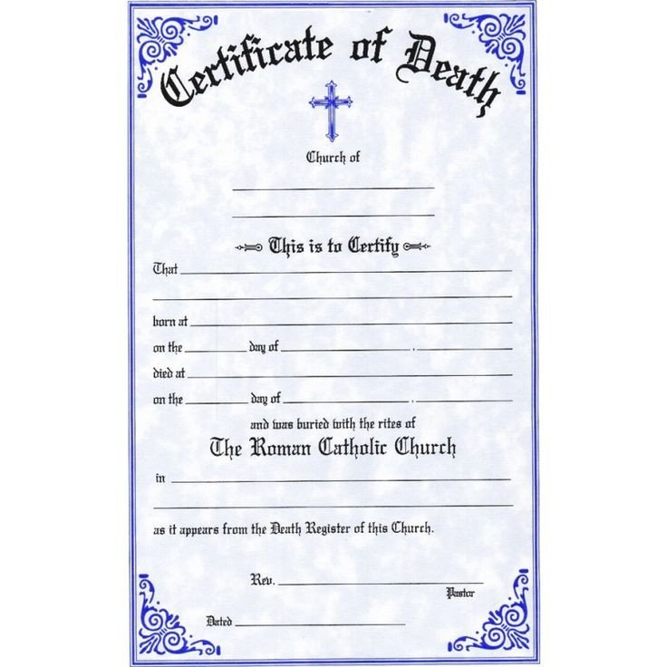 Create A Fake Obituary 9 Best Death Certificate Images On Pinterest