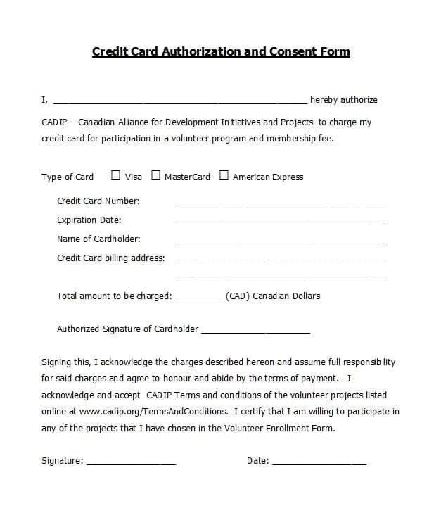 Credit Card Authorization Template 41 Credit Card Authorization forms Templates Ready to Use