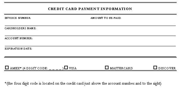 Credit Card Payment form Template 5 Credit Card Authorization form Templates formats