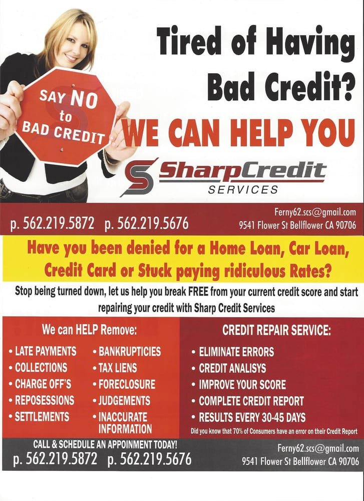 Credit Repair Flyer Template Sharp Credit Services 19 S Debt Relief Services