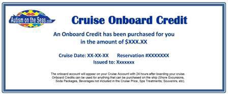 Cruise Gift Certificate Template Gift Certificates Autism the Seas
