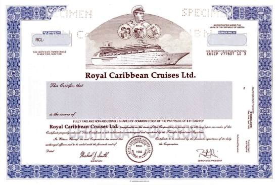 Cruise Gift Certificate Template Royal Caribbean Cruises Ltd