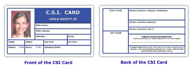 Csi Badge Template Free Kids Id Card Template