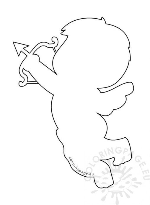 Cupid Template Printable Valentine S Day Coloring Page