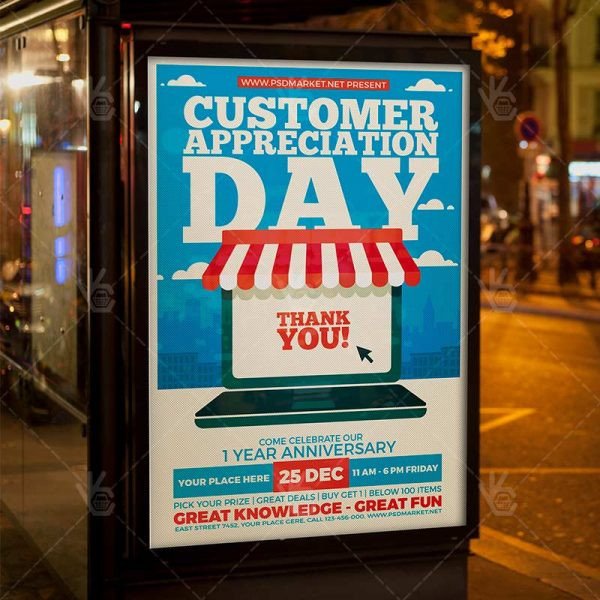 Customer Appreciation Flyer Template Customer Appreciation Day Business Flyer Psd Template