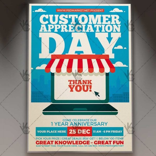 Customer Appreciation Flyer Template Customer Appreciation Day Business Flyer Psd Template