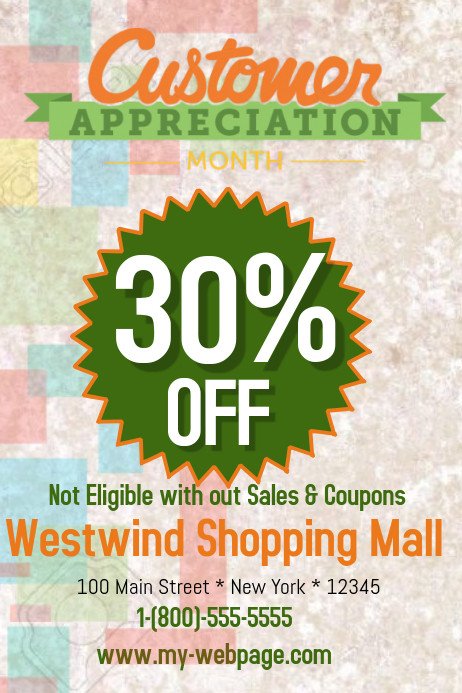 Customer Appreciation Flyer Template Customer Appreciation Template