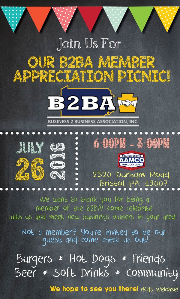 Customer Appreciation Flyer Template You’re Invited to the B2ba Members Picnic July 26th 6pm