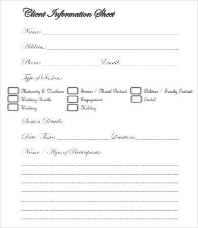 Customer Information form Template Bachelor Business Info Techniques