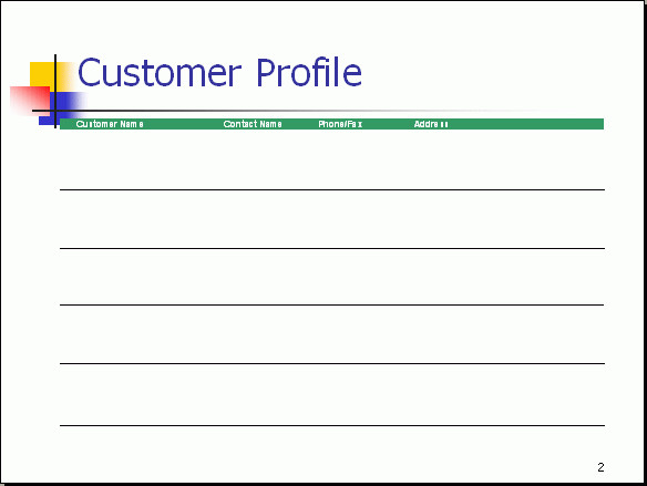 Customer Profile Template Excel Customer Profile Template Word Ten Mon Misconceptions