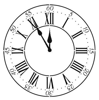 Customizable Clock Face Template 22 Inch Roman Clock Stencil
