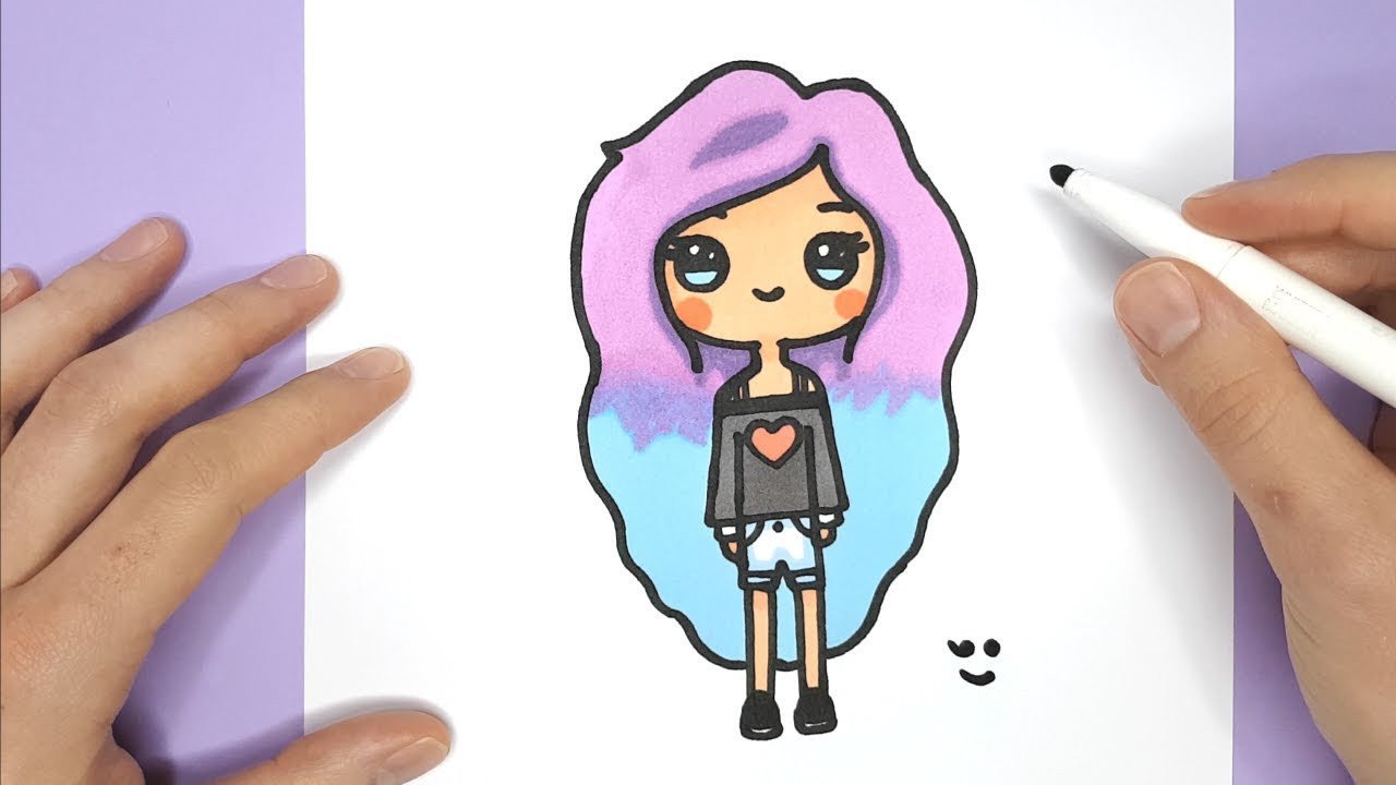 Cute Drawings Of Girls How to Draw A Cute Tumblr Girl Easy Drawing Tutorial