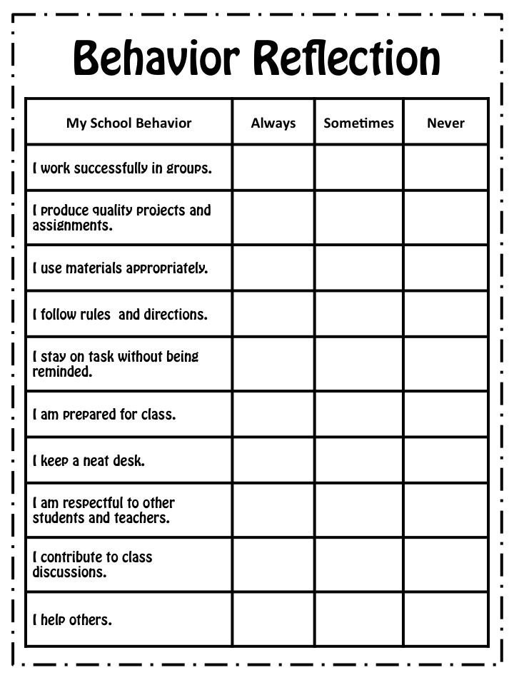 Daily Behavior Chart Template Daily Goal Sheet for Behavior Students Apk Downloader