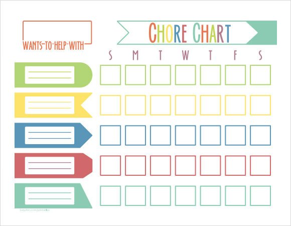 Daily Chore Chart Template Sample Kids Chore Chart Template 8 Free Documents In