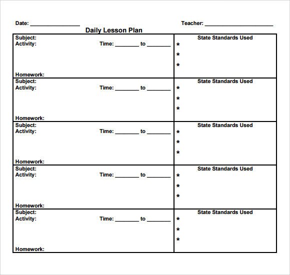 Daily Lesson Plan Template Pdf Sample Daily Lesson Plan 8 Documents In Pdf Word
