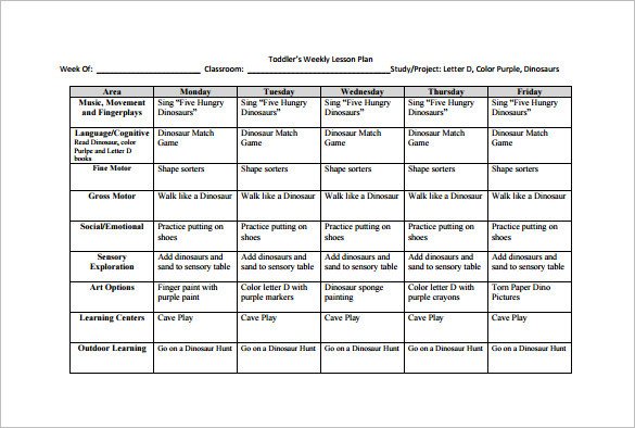 Daily Lesson Plan Template Pdf Weekly Lesson Plan Template 9 Free Word Excel Pdf