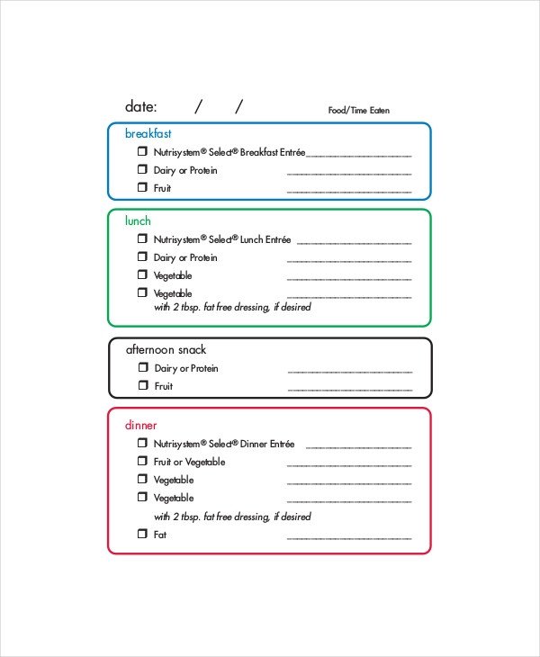 Daily Meal Plan Template 8 Daily Meal Planner Templates Free Sample Example