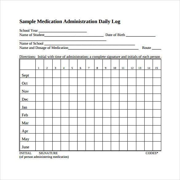 Daily Medication Schedule Template 16 Sample Daily Log Templates Pdf Doc