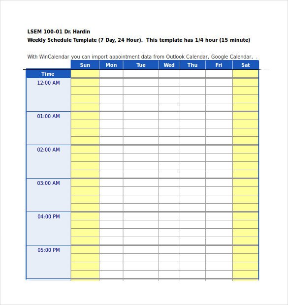 Daily Planner Template Excel 30 Daily Planner Templates Pdf Doc