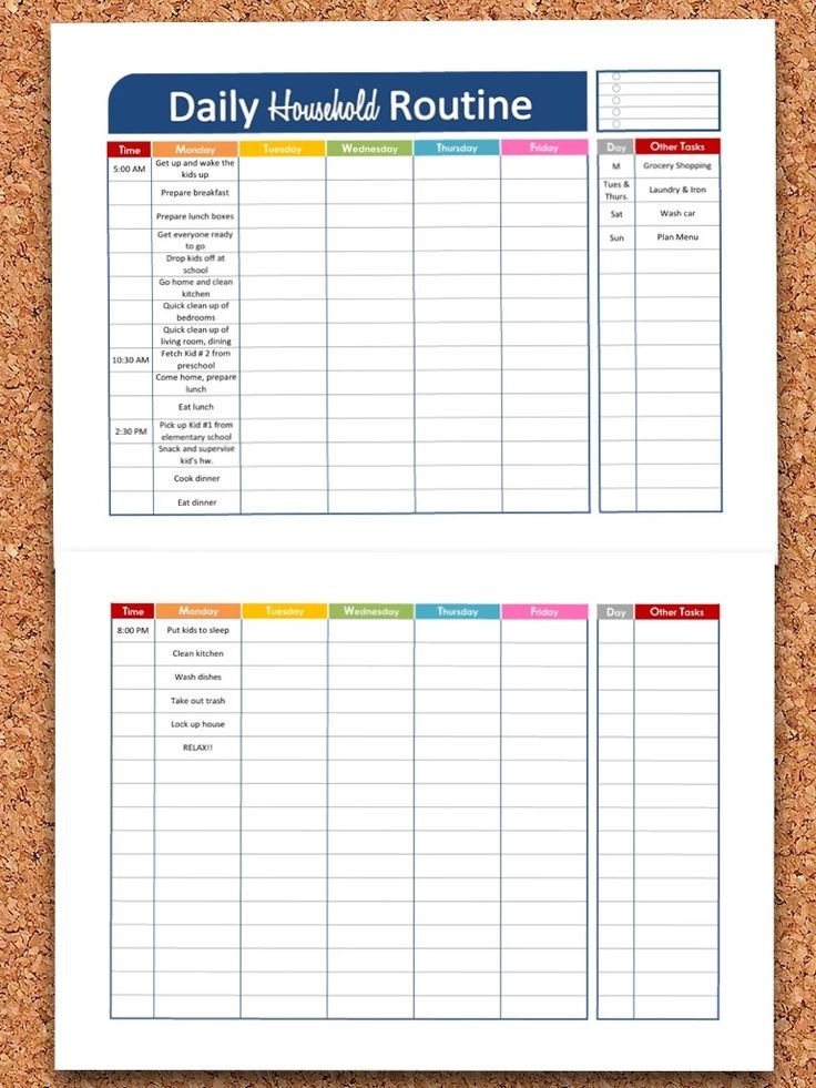 Daily Routine Schedule Template Best 25 Daily Routine Chart Ideas On Pinterest