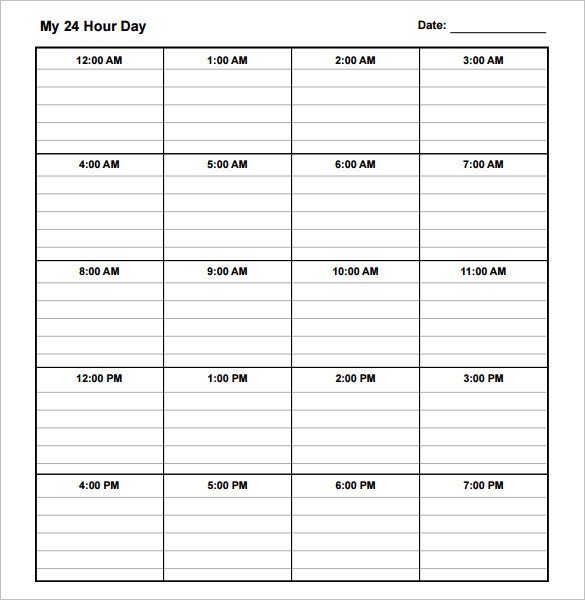 Daily Routine Schedule Template Daily Schedule Template 37 Free Word Excel Pdf