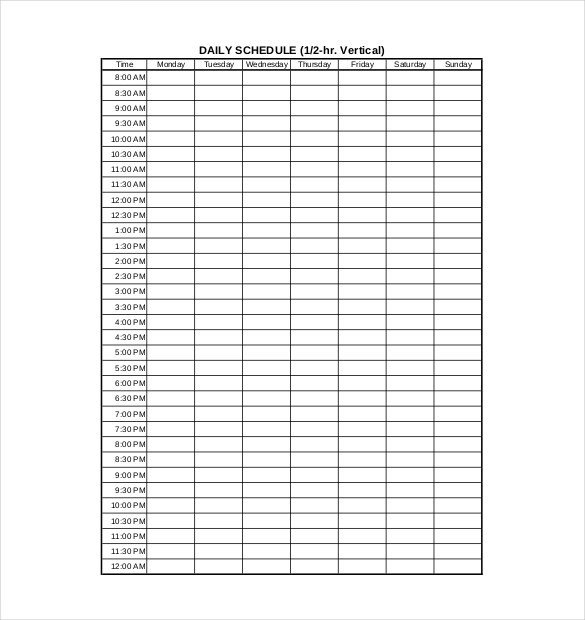 Daily Schedule Planner Template 30 Daily Planner Templates Pdf Doc