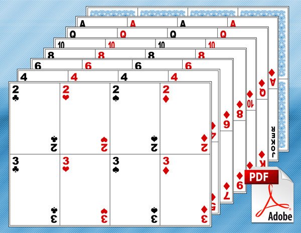 Deck Of Cards Template Blank Playing Card Template