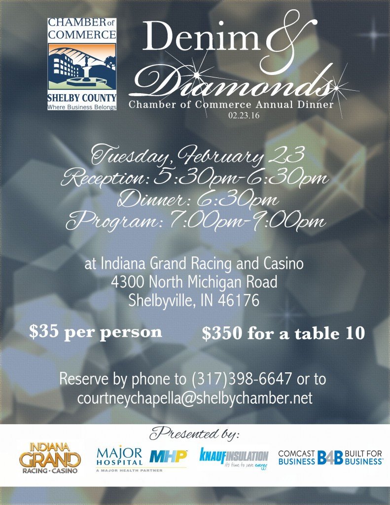 Denim and Diamonds Flyer Demin and Diamonds Dinner