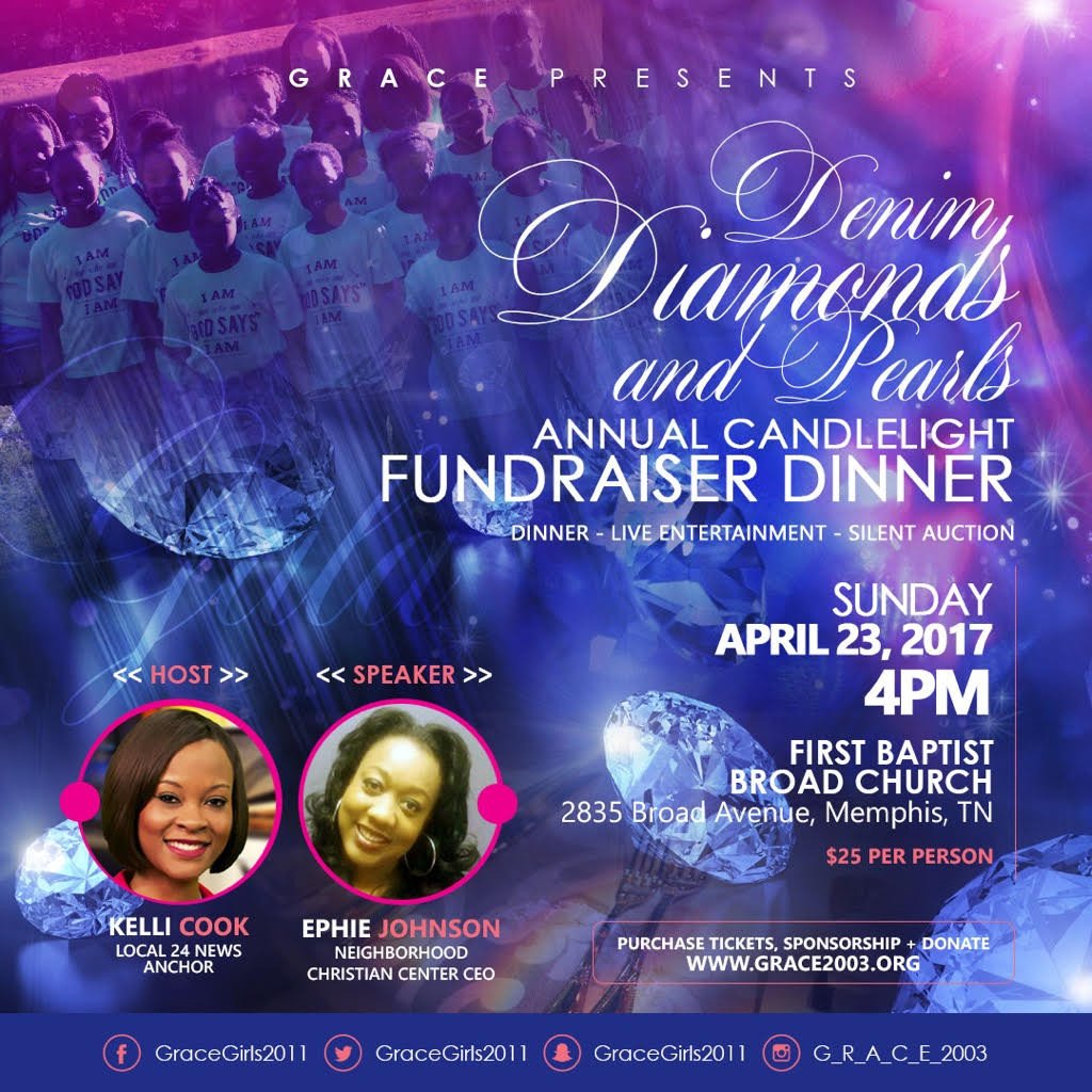 Denim and Diamonds Flyer G R A C E Denim Diamonds & Pearls Candlelight Dinner